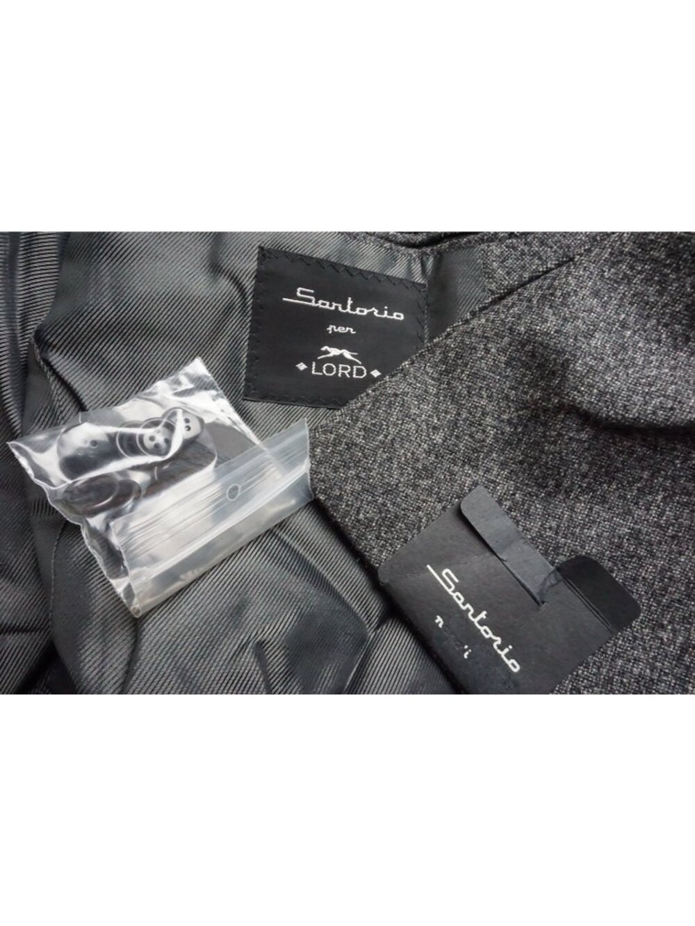 Sartorio Napoli Gray Flannel S120s Wool 2 Pc Suit Jacket Pants Sz 54EU NEW